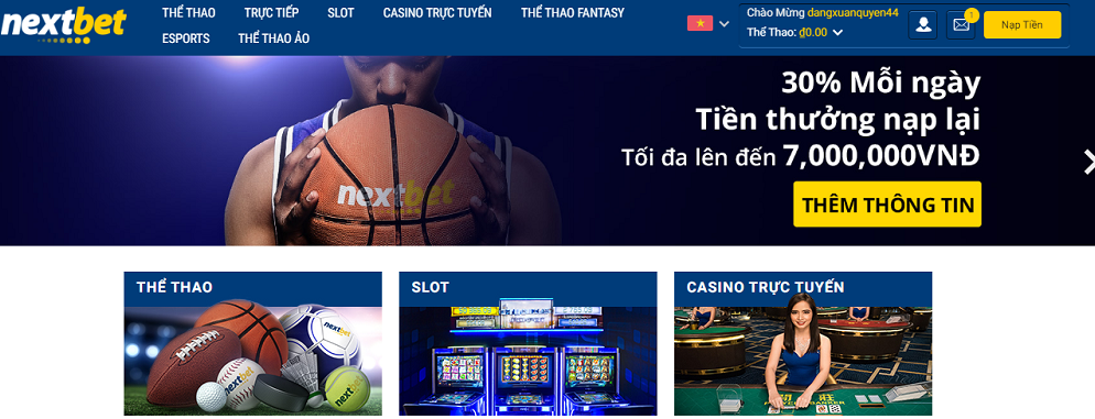 Hướng Dẫn Nạp Gửi Tiền Vào Nhà Cái NextBet