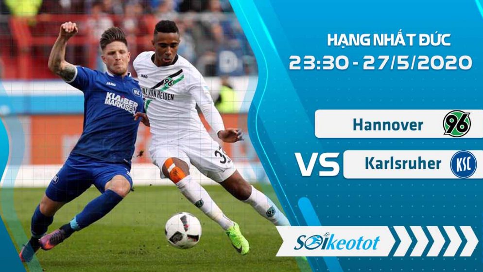 W88 Dự đoán Hannover vs Karlsruher lúc 23h30 ngày 27/5/2020