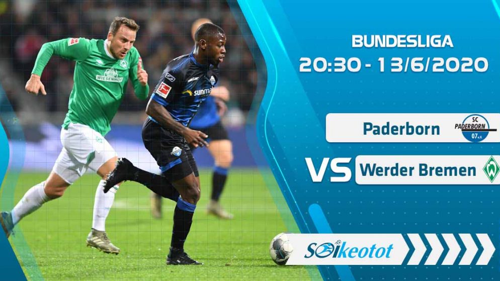 W88 Dự đoán Paderborn vs Werder Bremen lúc 20h30 ngày 13/6/2020