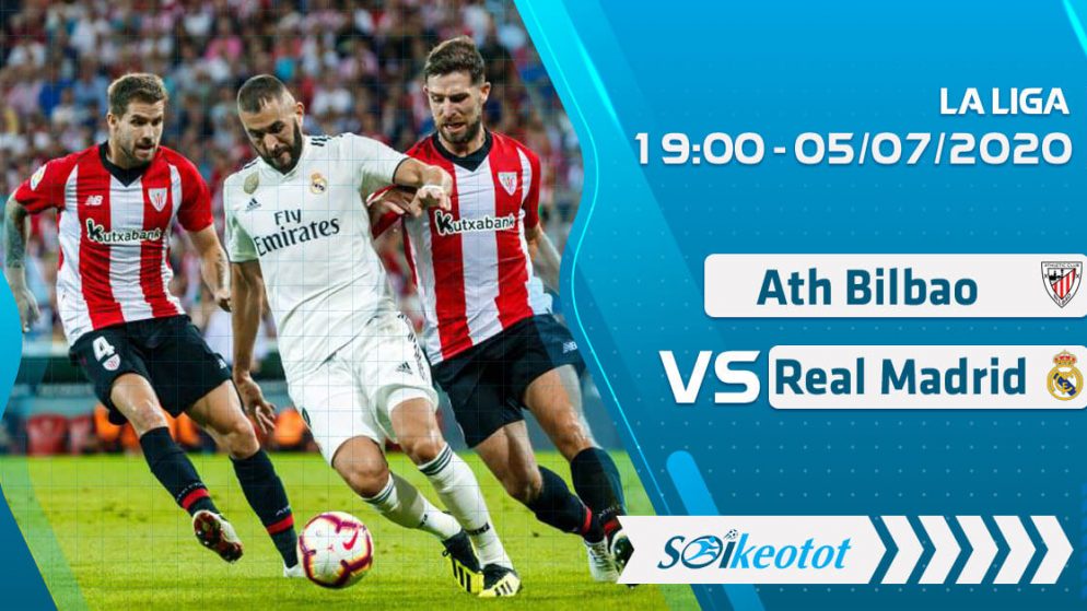 W88 Dự đoán Ath Bilbao vs Real Madrid lúc 19h ngày 5/7/2020
