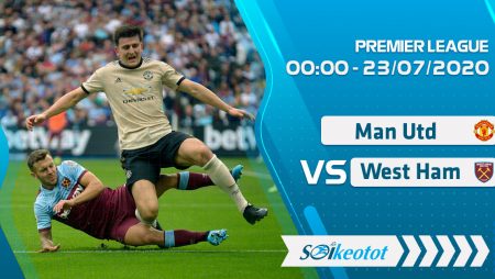 W88 Dự đoán Manchester Utd vs West Ham lúc 0h ngày 23/7/2020