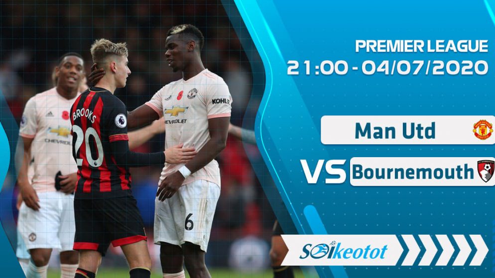 W88 Dự đoán Manchester Utd vs Bournemouth lúc 21h ngày 4/7/2020
