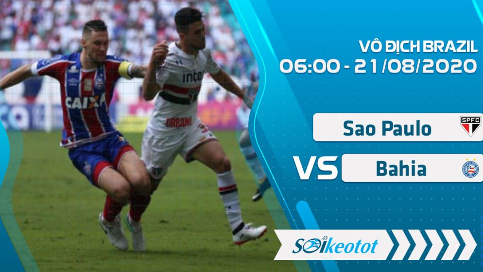 W88 Dự đoán Sao Paulo vs Bahia lúc 6h ngày 21/8/2020
