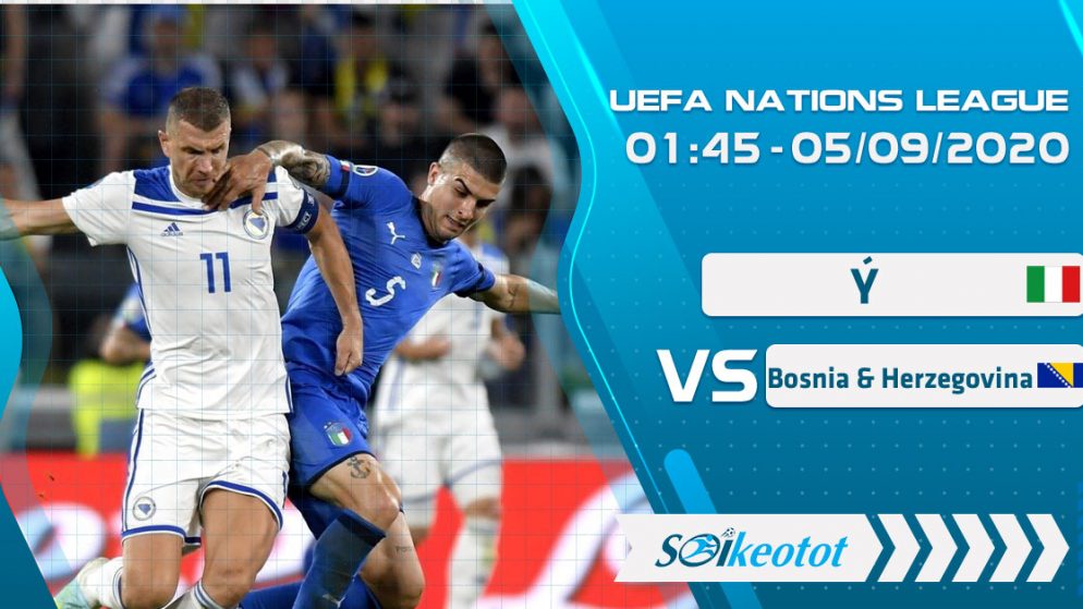 W88 Dự đoán Italy vs Bosnia & Herzegovina lúc 1h45 ngày 5/9/2020