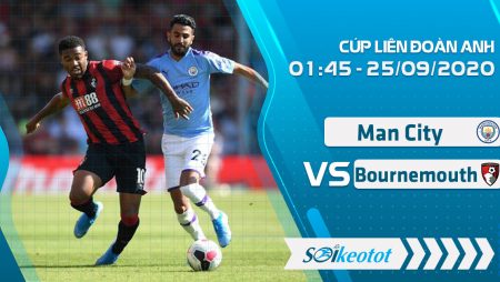 W88 Dự đoán Manchester City vs Bournemouth lúc 1h45 ngày 25/9/2020