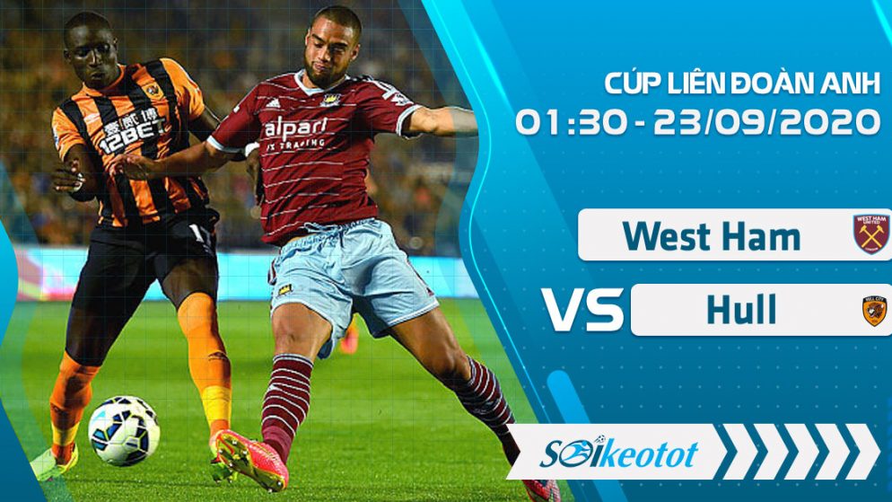 W88 Dự đoán West Ham vs Hull City lúc 1h30 ngày 23/9/2020