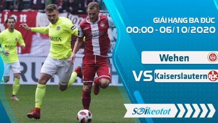 W88 Dự đoán Wehen vs Kaiserslautern lúc 0h ngày 6/10/2020