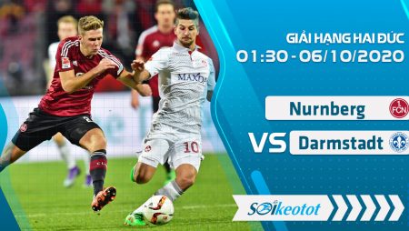 W88 Dự đoán Nurnberg vs Darmstadt lúc 1h30 ngày 6/10/2020