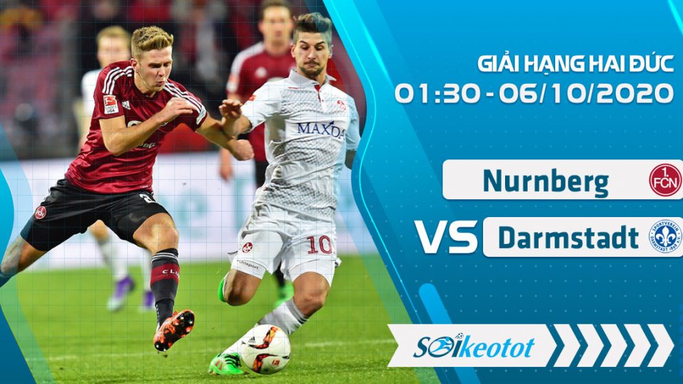 W88 Dự đoán Nurnberg vs Darmstadt lúc 1h30 ngày 6/10/2020