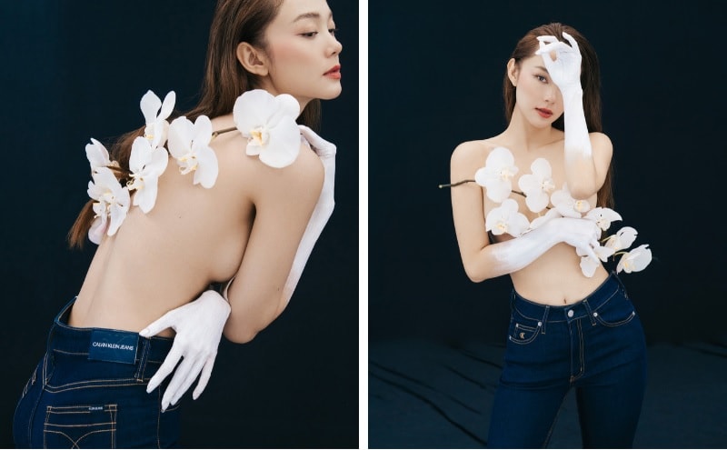 Minh Hằng tung bộ ảnh bán nude nóng bỏng mừng tuổi mới