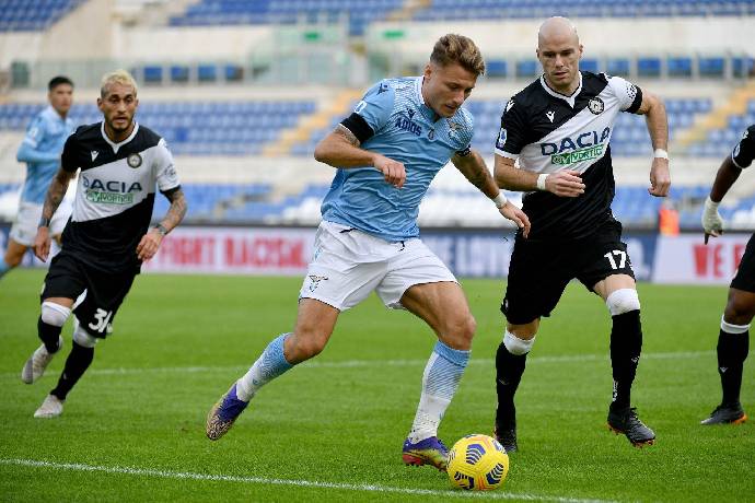 Biến động tỷ lệ kèo Lazio vs Udinese, 23h30 ngày 18/1