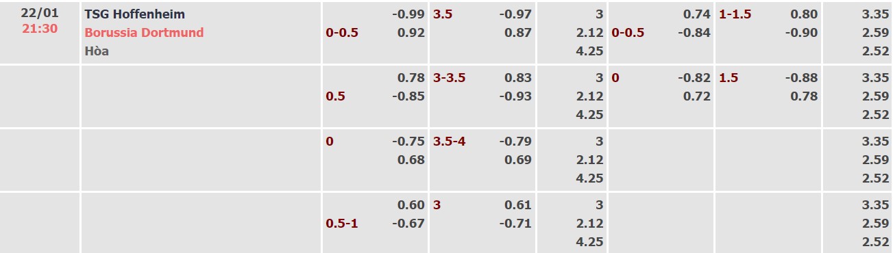 Nhận định, soi kèo Hoffenheim vs Dortmund, 21h30 ngày 22/01 - Ảnh 3