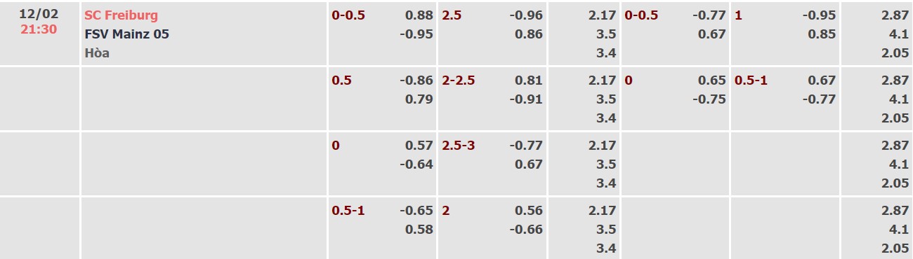 Nhận định, soi kèo Freiburg vs Mainz, 21h30 ngày 12/02 - Ảnh 1