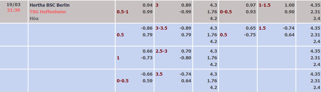 Nhận định, soi kèo Hertha Berlin vs Hoffenheim, 21h30 ngày 19/03 - Ảnh 1