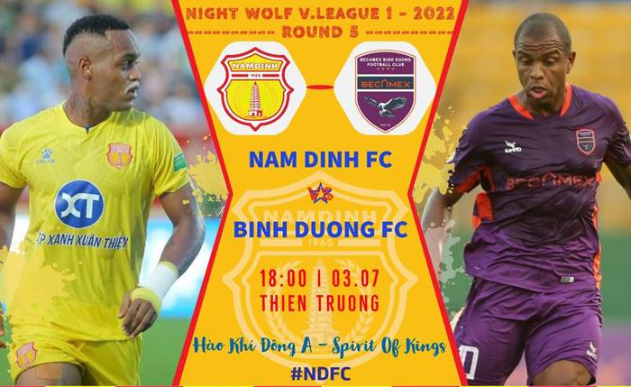 Đội hình ra sân chính thức Nam Định vs B.Bình Dương, 18h ngày 3/7 (cập nhật)