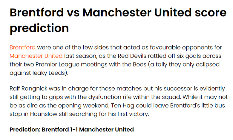 Grey Whitebloom dự đoán Brentford vs MU, 23h30 ngày 13/8 - Ảnh 1