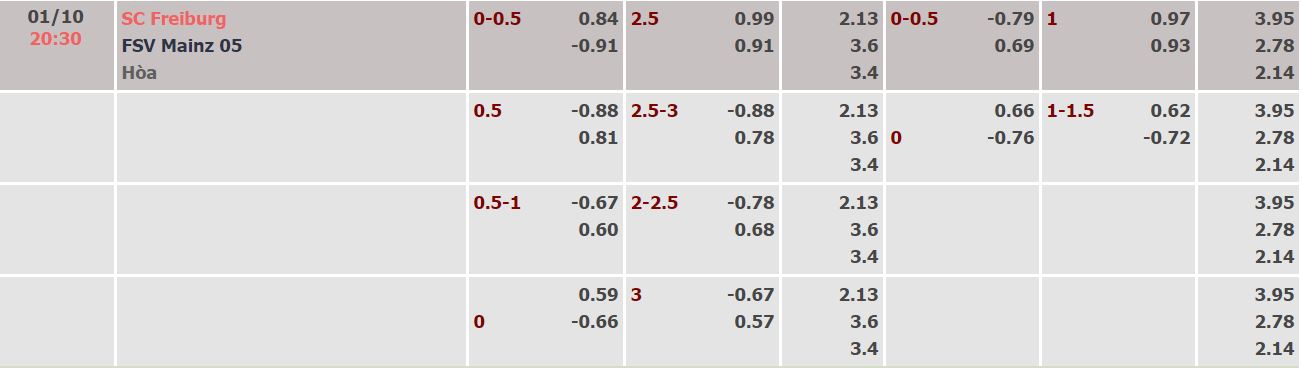 Soi kèo, dự đoán Macao Freiburg vs Mainz, 20h30 ngày 1/10 - Ảnh 4